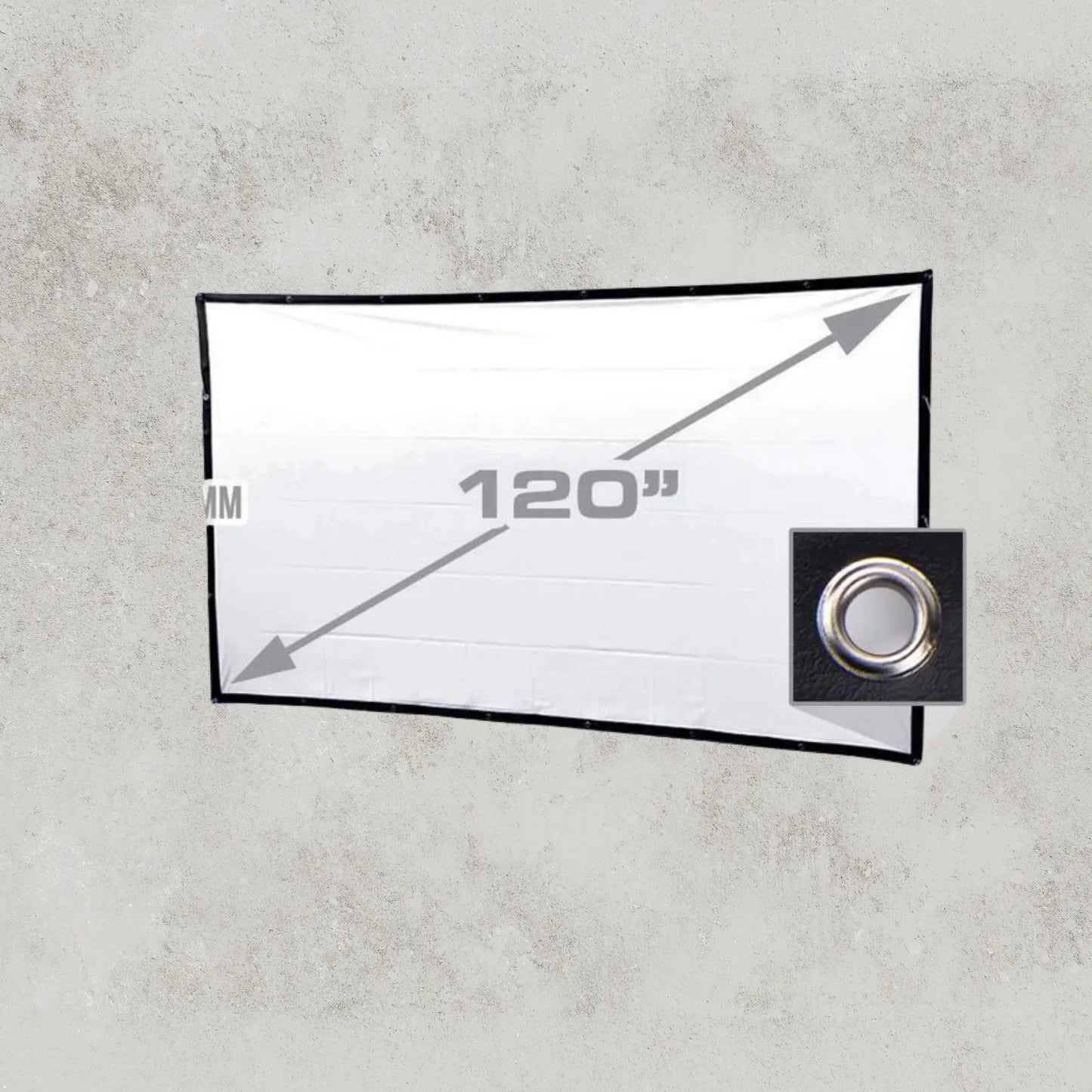 KickAss Portable Outdoor Cinema 120" Eyelet Projector Screen Kickass