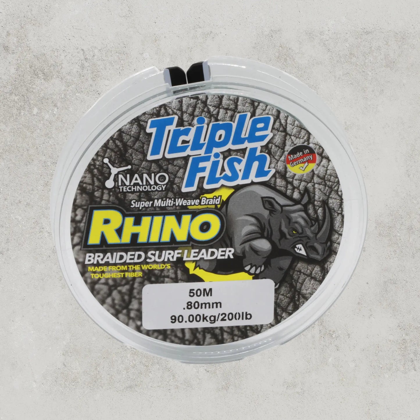 TripleFish rhino braid leader 50m .80mm 200lb green KFA