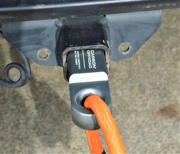 MegaPro 5000kg 50mm tow bar mounted soft shackle compatible recovery hitch CARBON OFFROAD