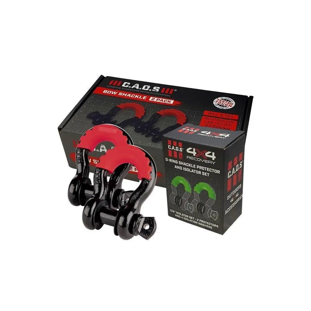CAOS 2 Pack Shackles + Shackle Protector and Isolators CAOS Gear