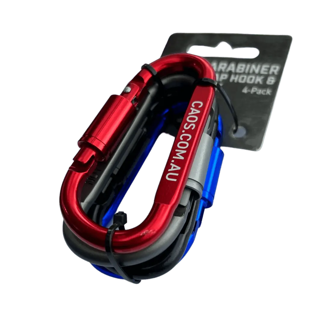 CAOS 4Pk Carabiner Snap Hook & Lock CAOS
