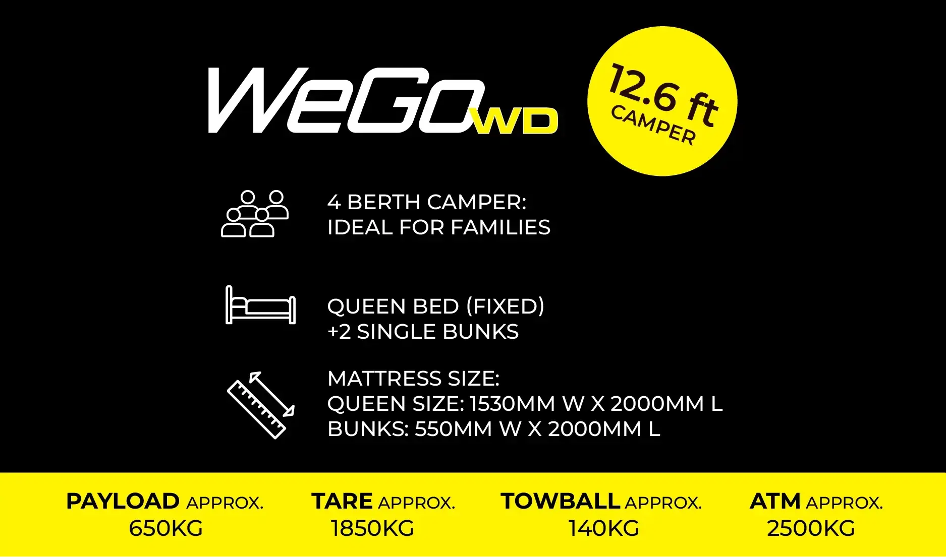 WEGO WD 12.6ft Camper