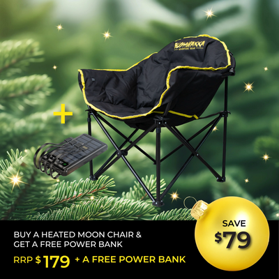 Bushwakka Heated Moon Chair + FREE 20,000 mAh Power Bank Bundle