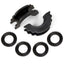 PROREADY 2pcs Shackle Protector and 4 Isolators (Black)