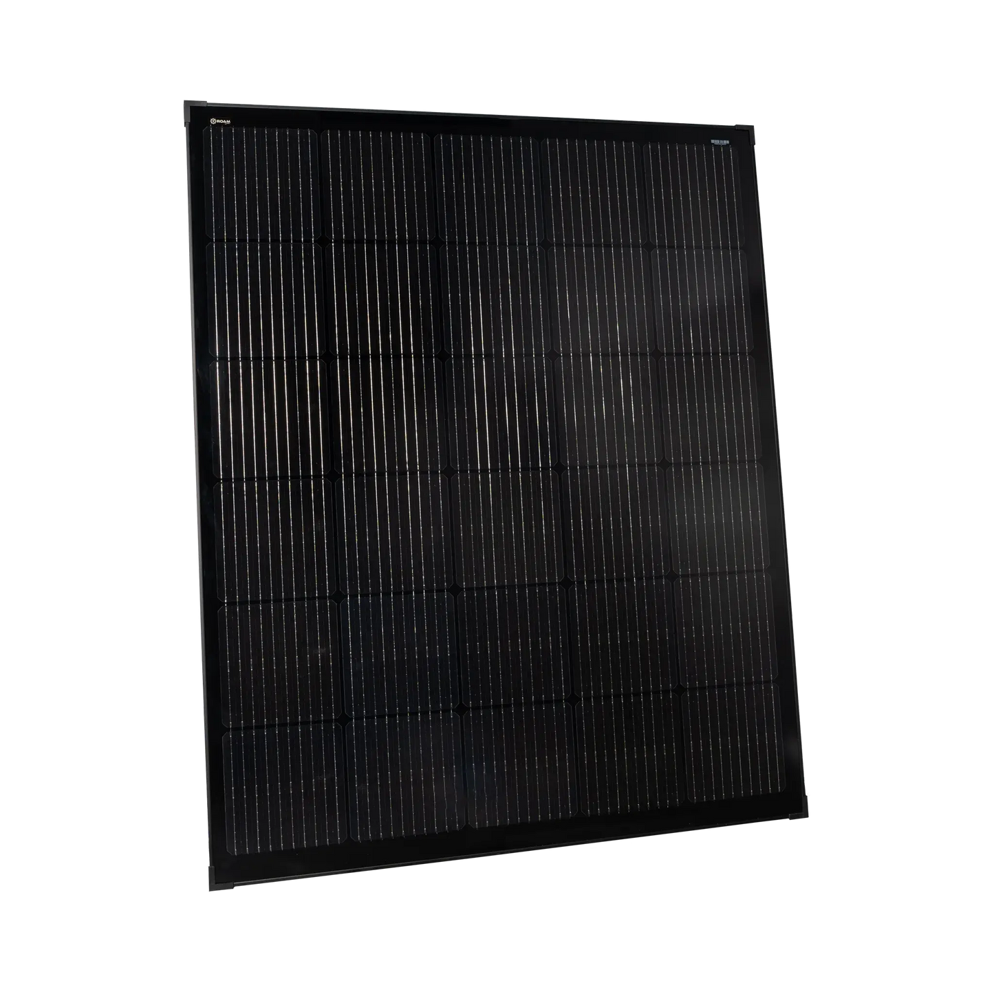 Roam Gear 200W 12V Slimline Square Black Glass Solar Panel (20mm Frame)