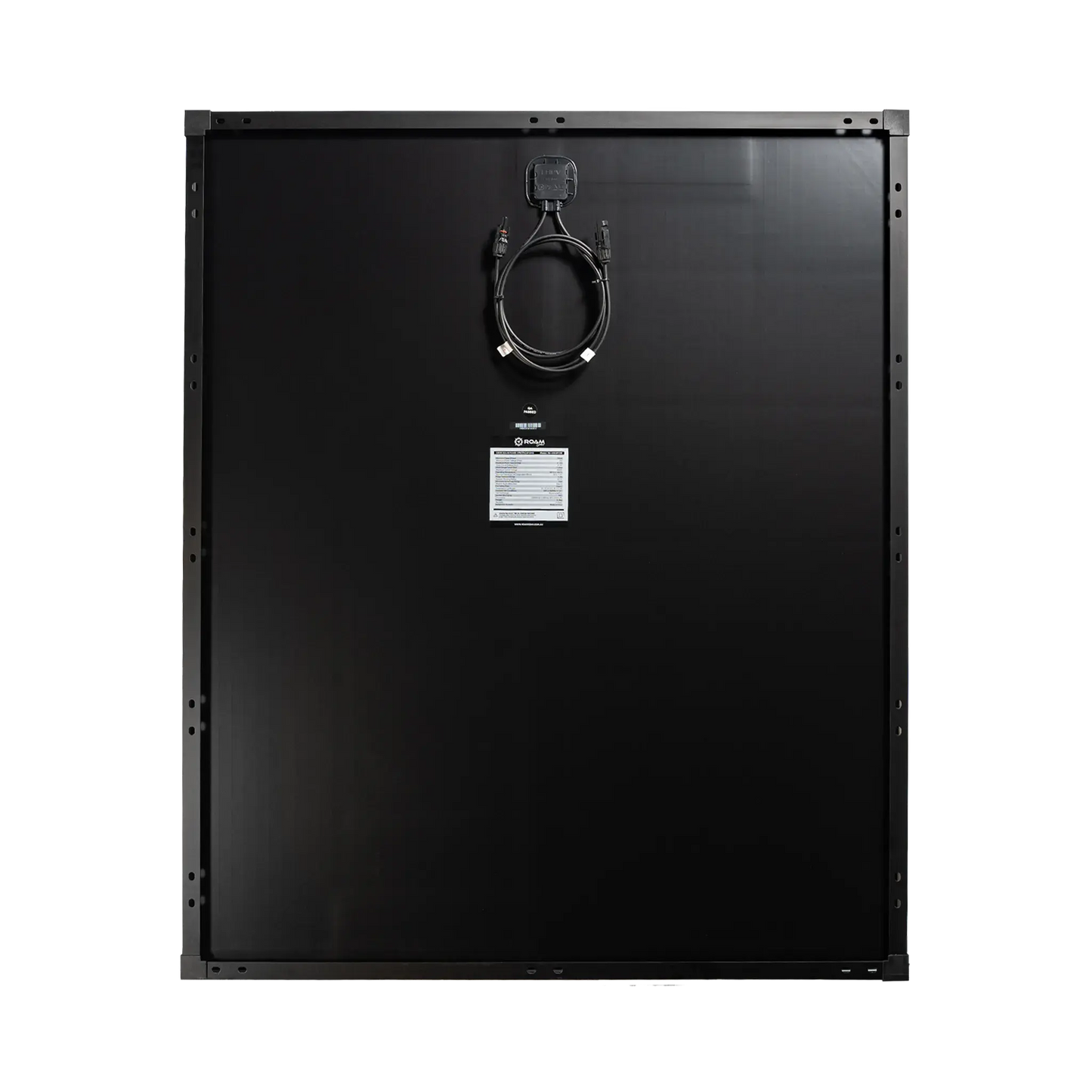 Roam Gear 200W 12V Slimline Square Black Glass Solar Panel (20mm Frame)