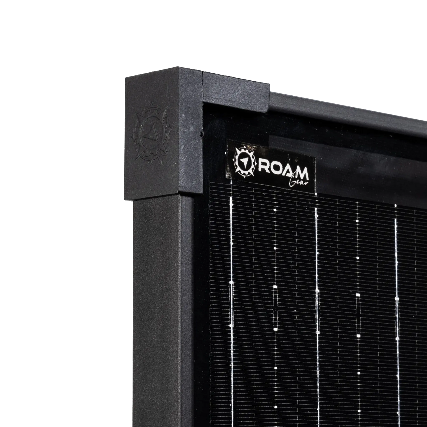 Roam Gear 200W 12V Slimline Square Black Glass Solar Panel (20mm Frame)