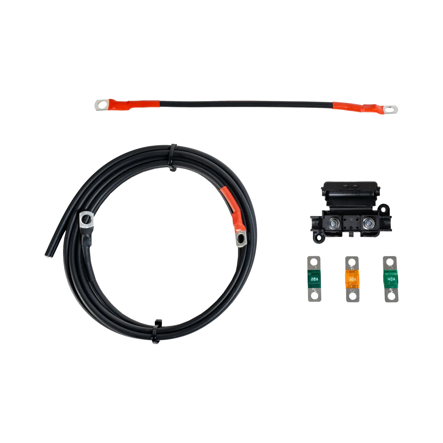 Roam Gear 2m Fused Lead with In-line Midi Fuse Holder and 20A, 30A & 40A Midi Fuses