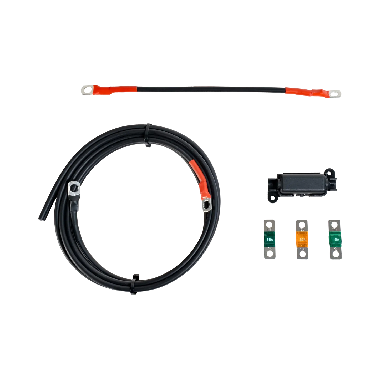 Roam Gear 2m Fused Lead with In-line Midi Fuse Holder and 20A, 30A & 40A Midi Fuses