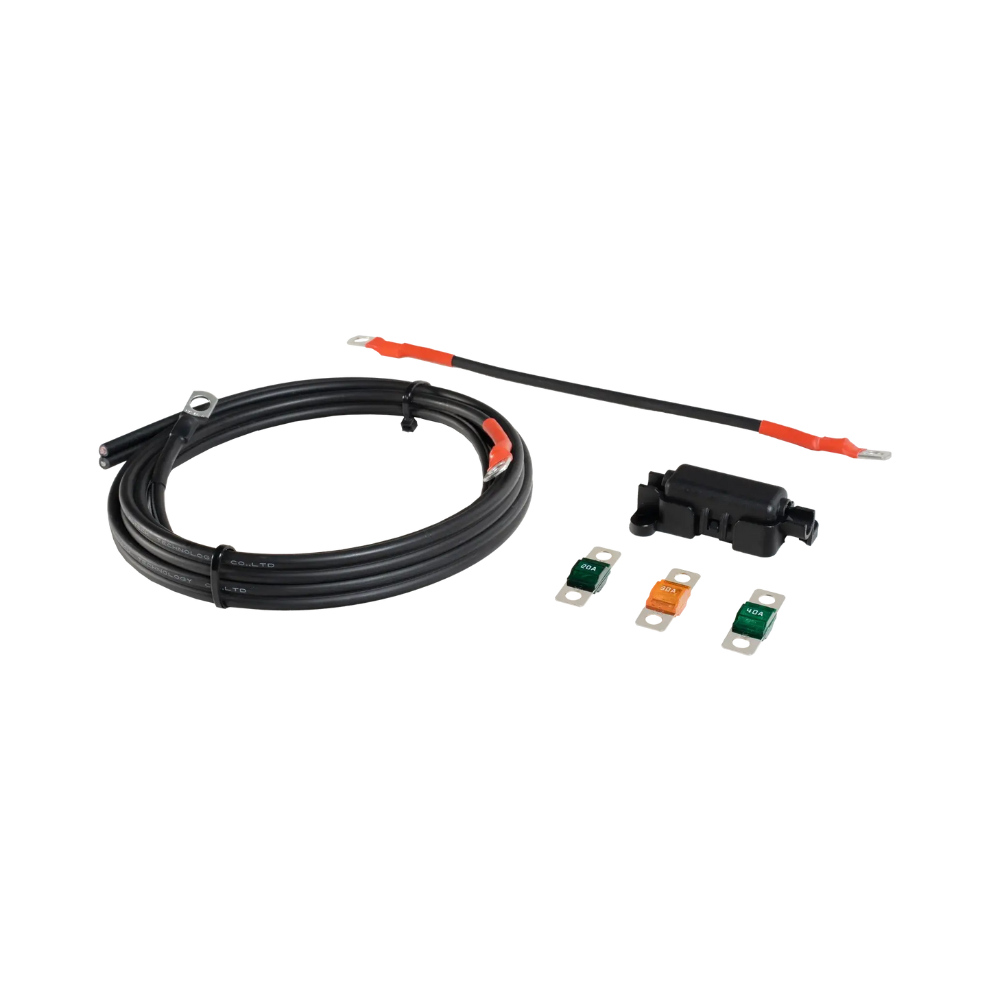 Roam Gear 2m Fused Lead with In-line Midi Fuse Holder and 20A, 30A & 40A Midi Fuses